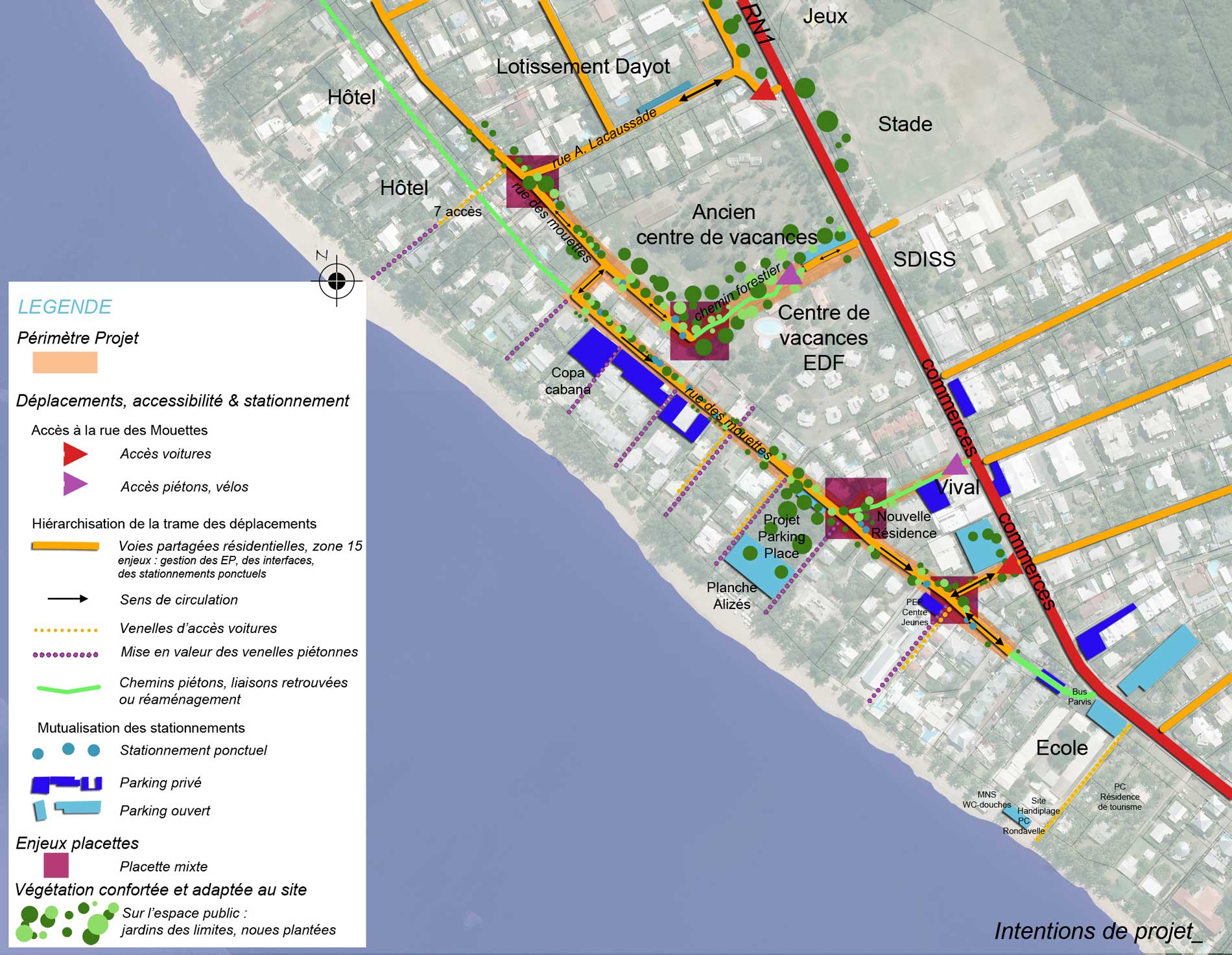 Plan masse projet Tamarun Rue des Mouettes LEU Réunion 974