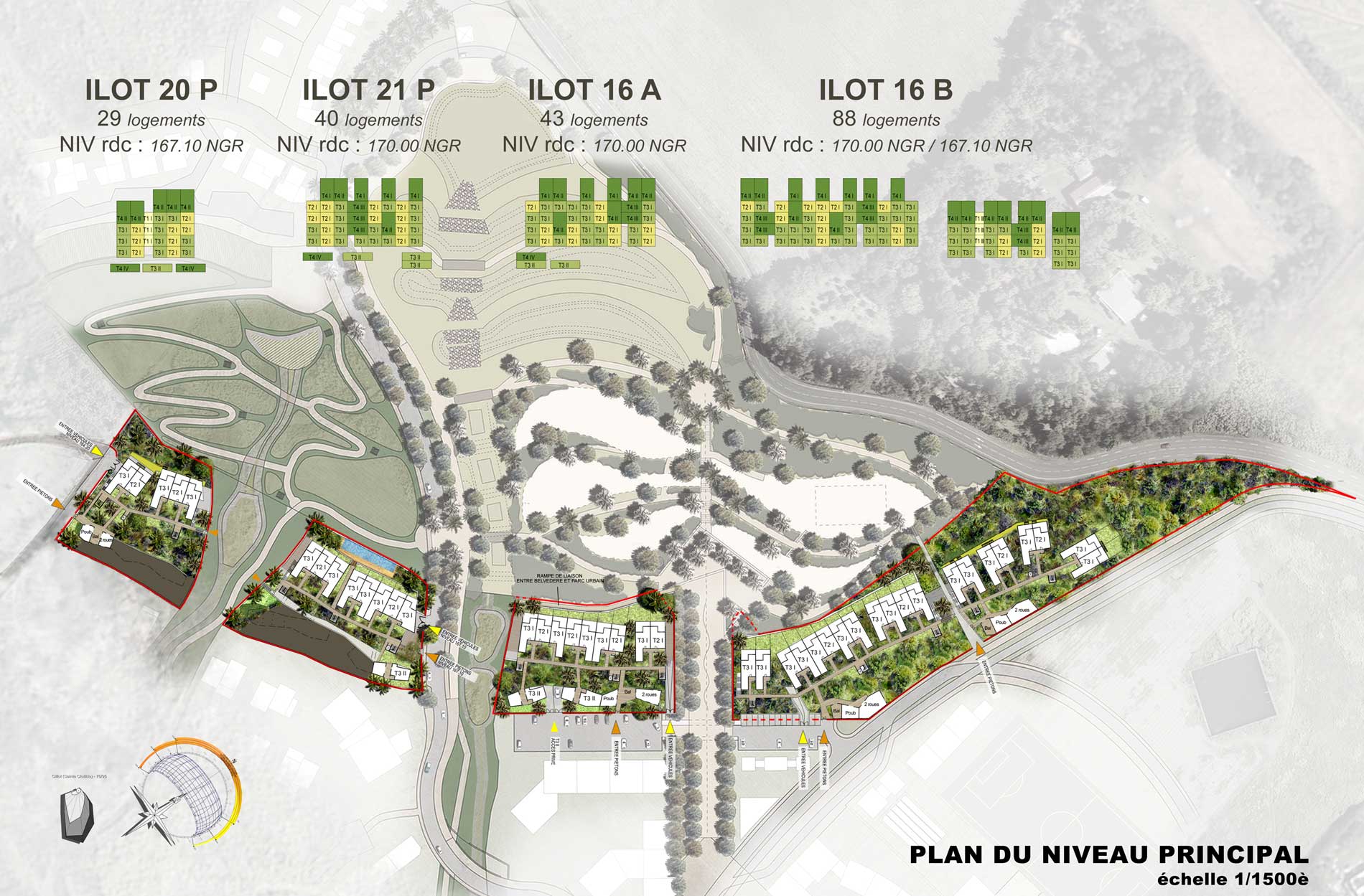 Plan de niveau projet concours logement beauséjour LEU Réunion 974